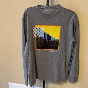 American Eagle Outfitters Charcoal Long Sleeve Tee